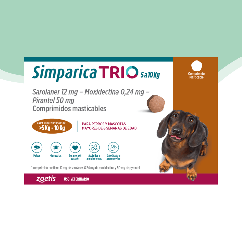 Simparica trio antip. Interno y externo perro 5 - 10 kg1