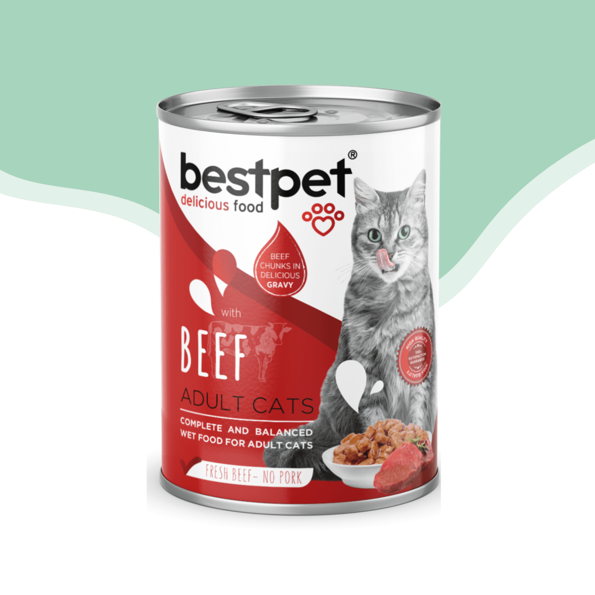 Lata bestpet gato adulto trozos de carne 400 gr1