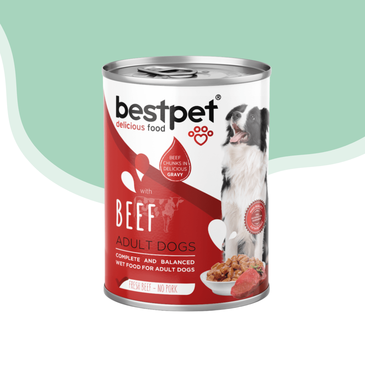 Lata bestpet perro adulto trozos de carne 400 gr1