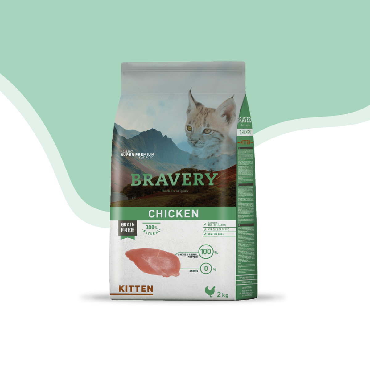 Bravery gato Kitten pollo 2 kg1