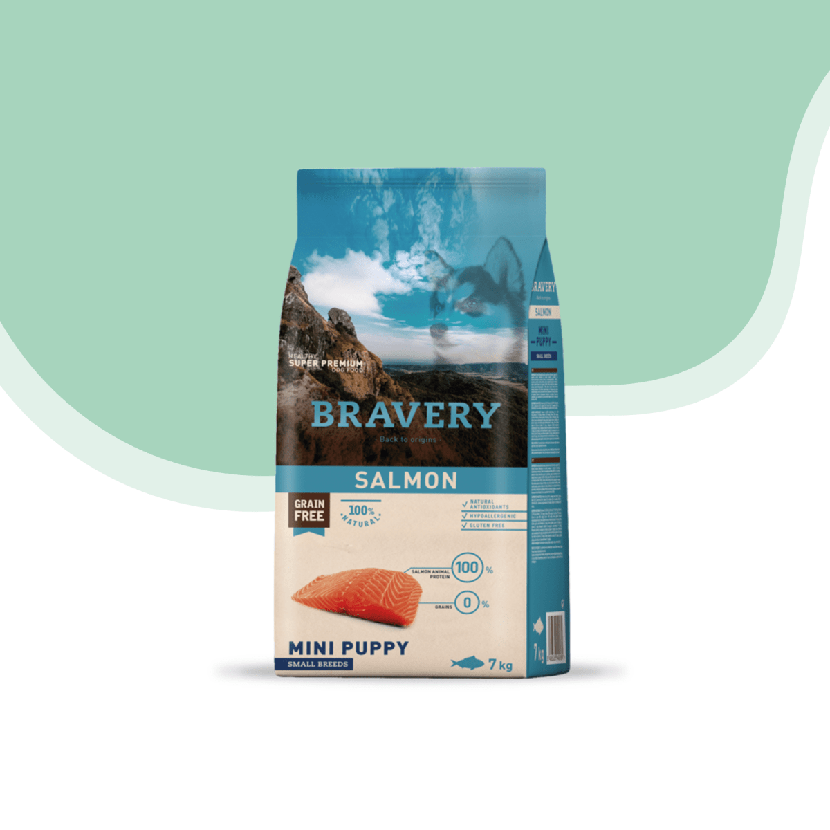 Bravery perro mini cachorro Salmon 7 kg1