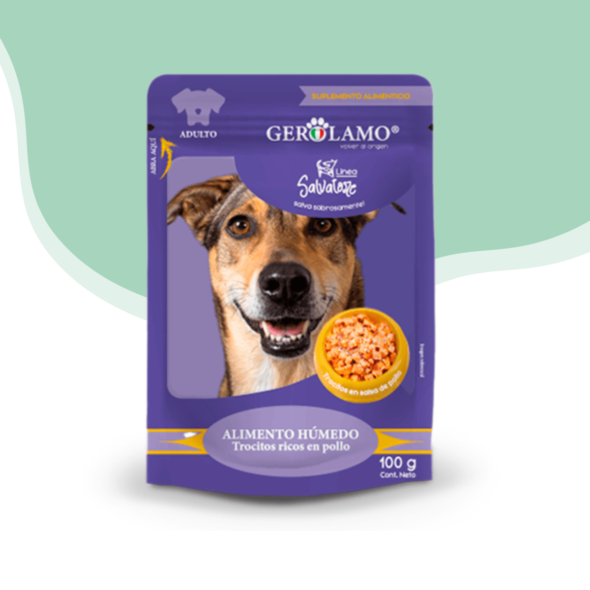 Pouch Salvatore perro sabor pollo 100 gr1
