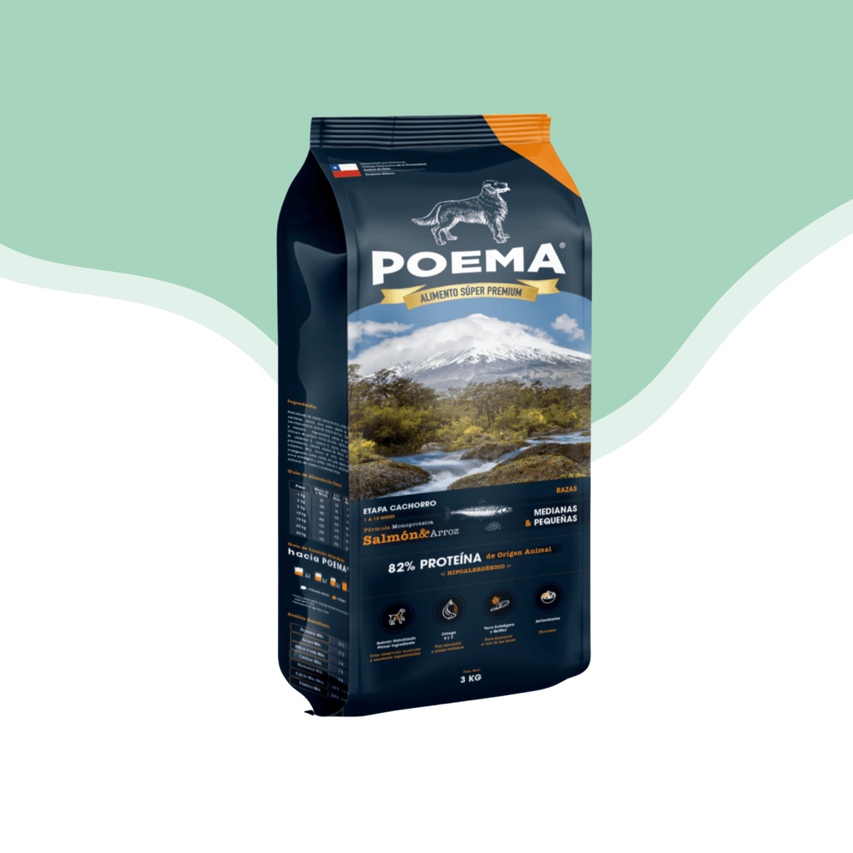 Poema perro cachorro salmon raza pequeña y mediana 3 kg1
