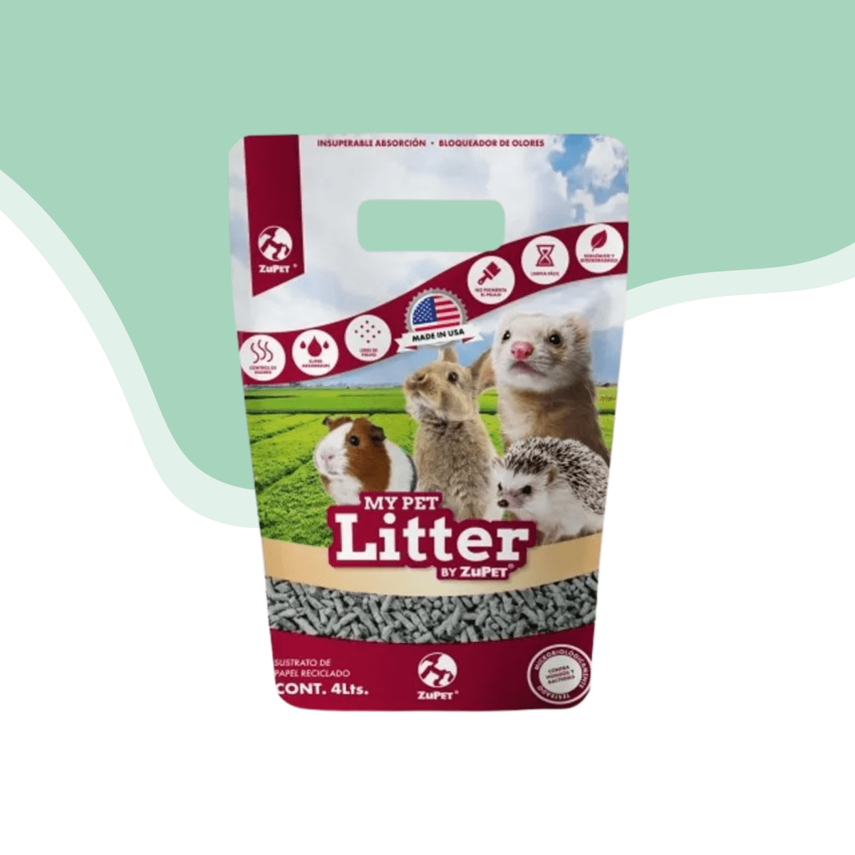 Sustrato Papel Reciclado My Pet Litter 4 Lt1