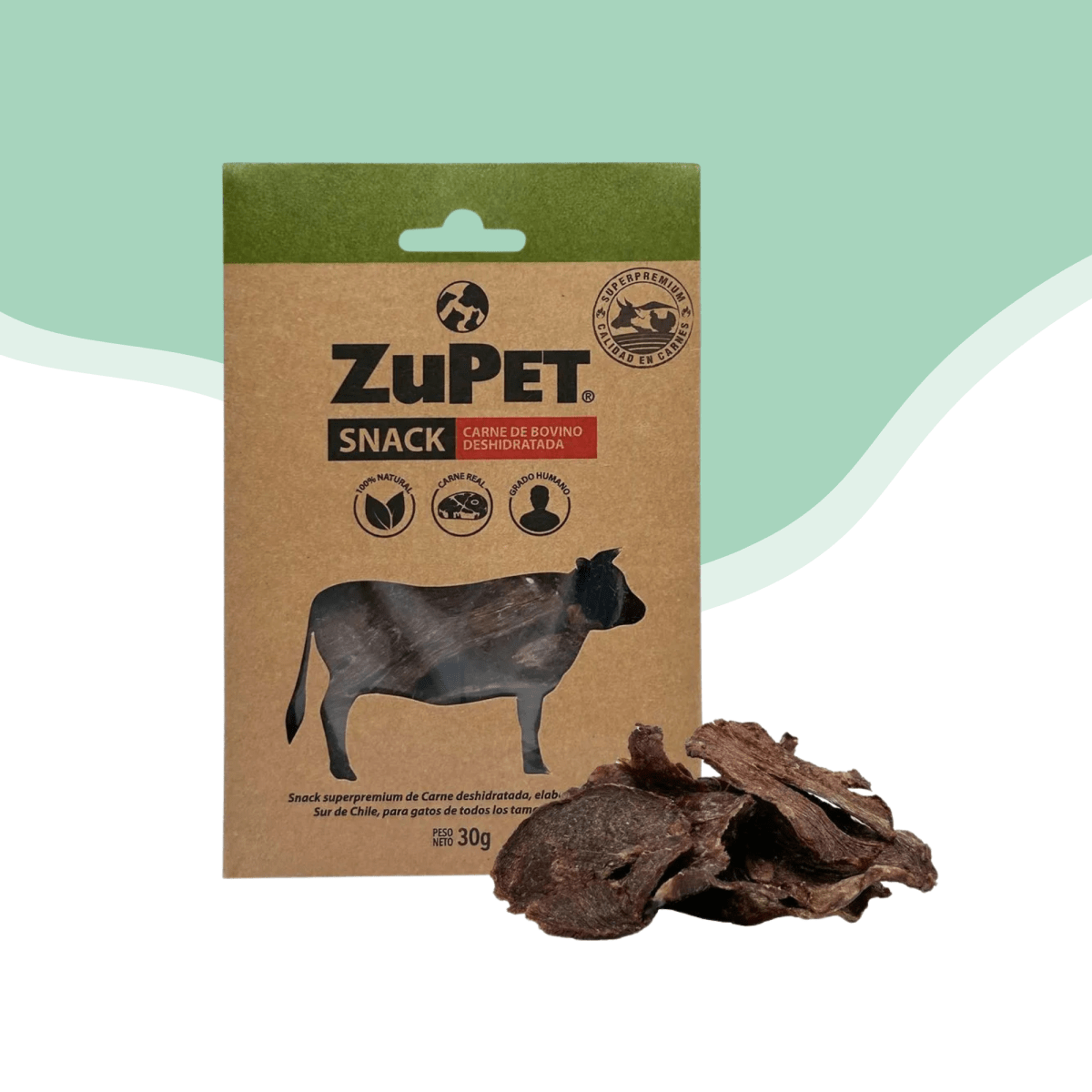 Deshidratado de vacuno Zupet gato 30 gr1