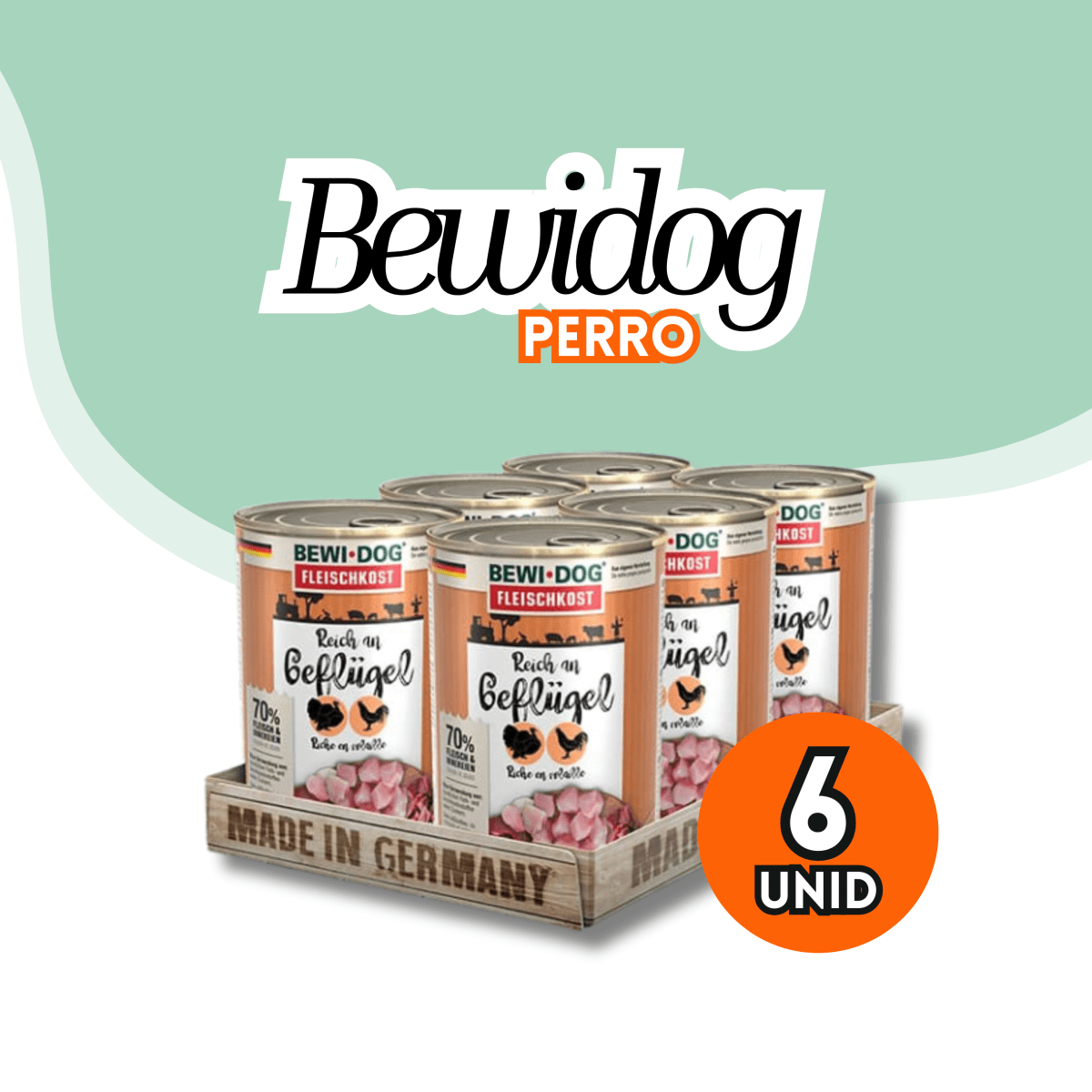 Lata Bewidog Perro Pollo y Pavo 400 gr2
