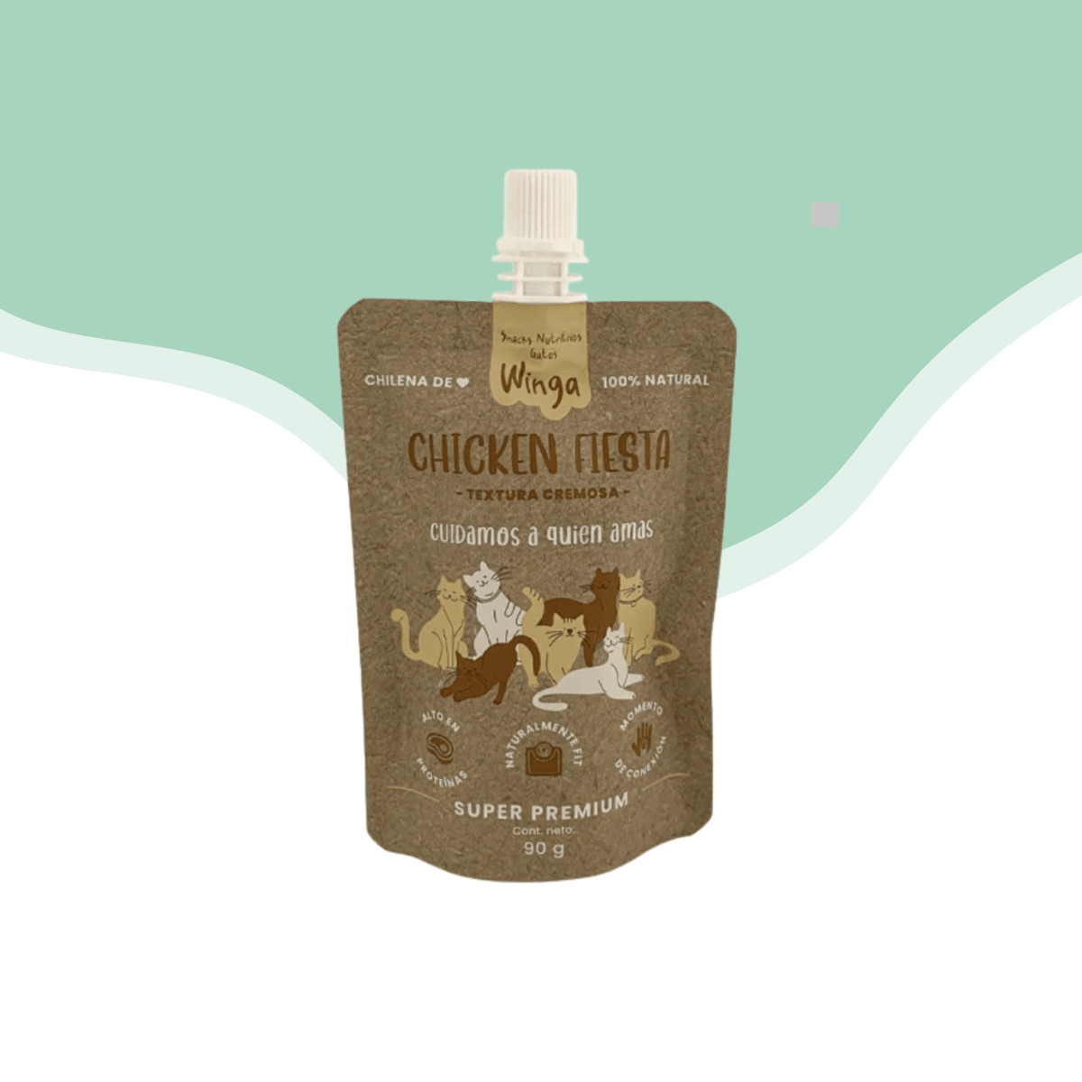 Winga Pouch gato Chicken fiesta 90 gr1