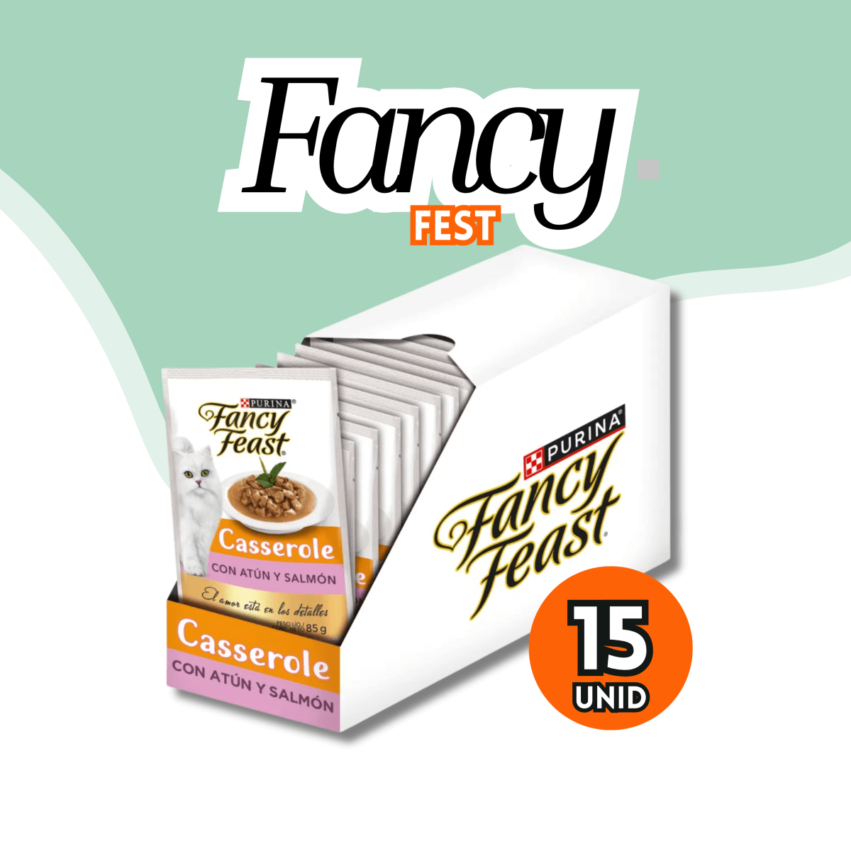 Fancy Feast Gato Pouch Casserole Atún 85gr3