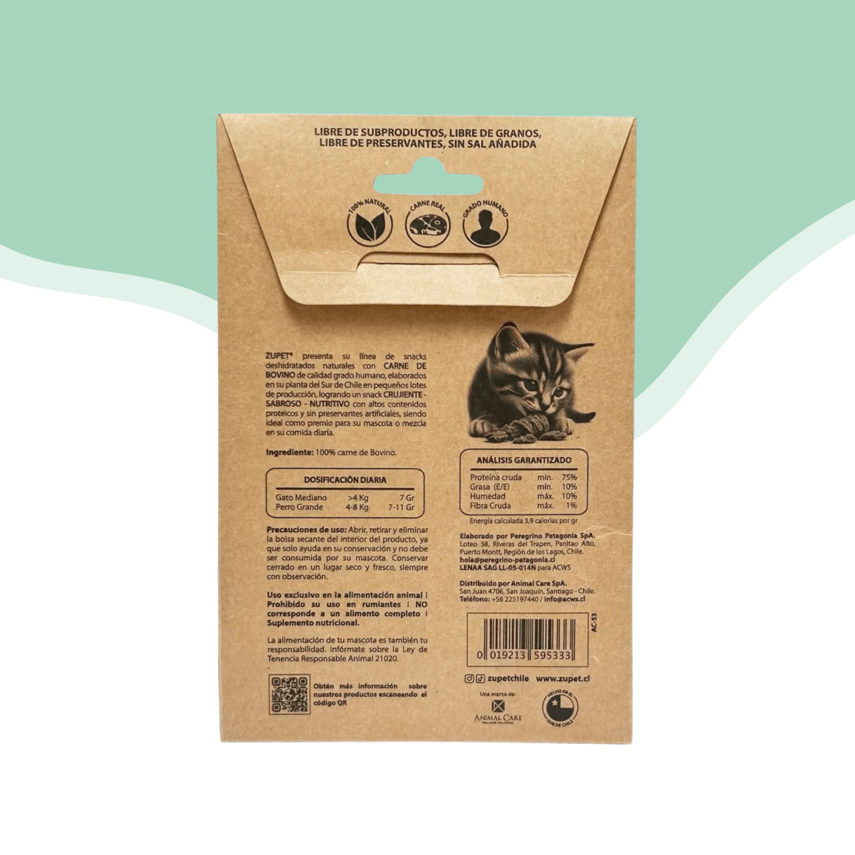 Deshidratado de vacuno Zupet gato 30 gr2