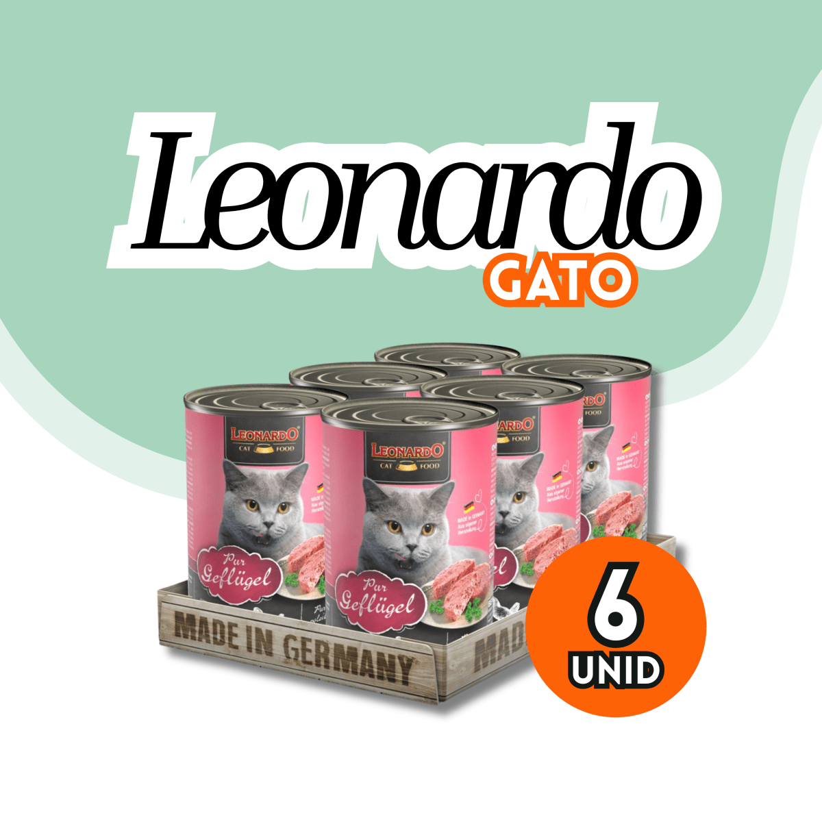 Leonardo gato lata ave 400 gr.2