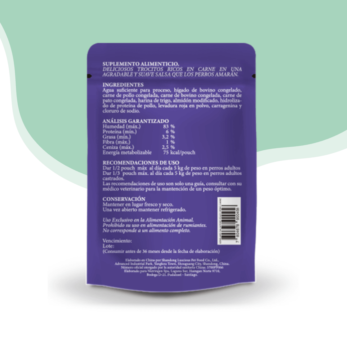 Pouch Salvatore perro sabor carne 100 gr2