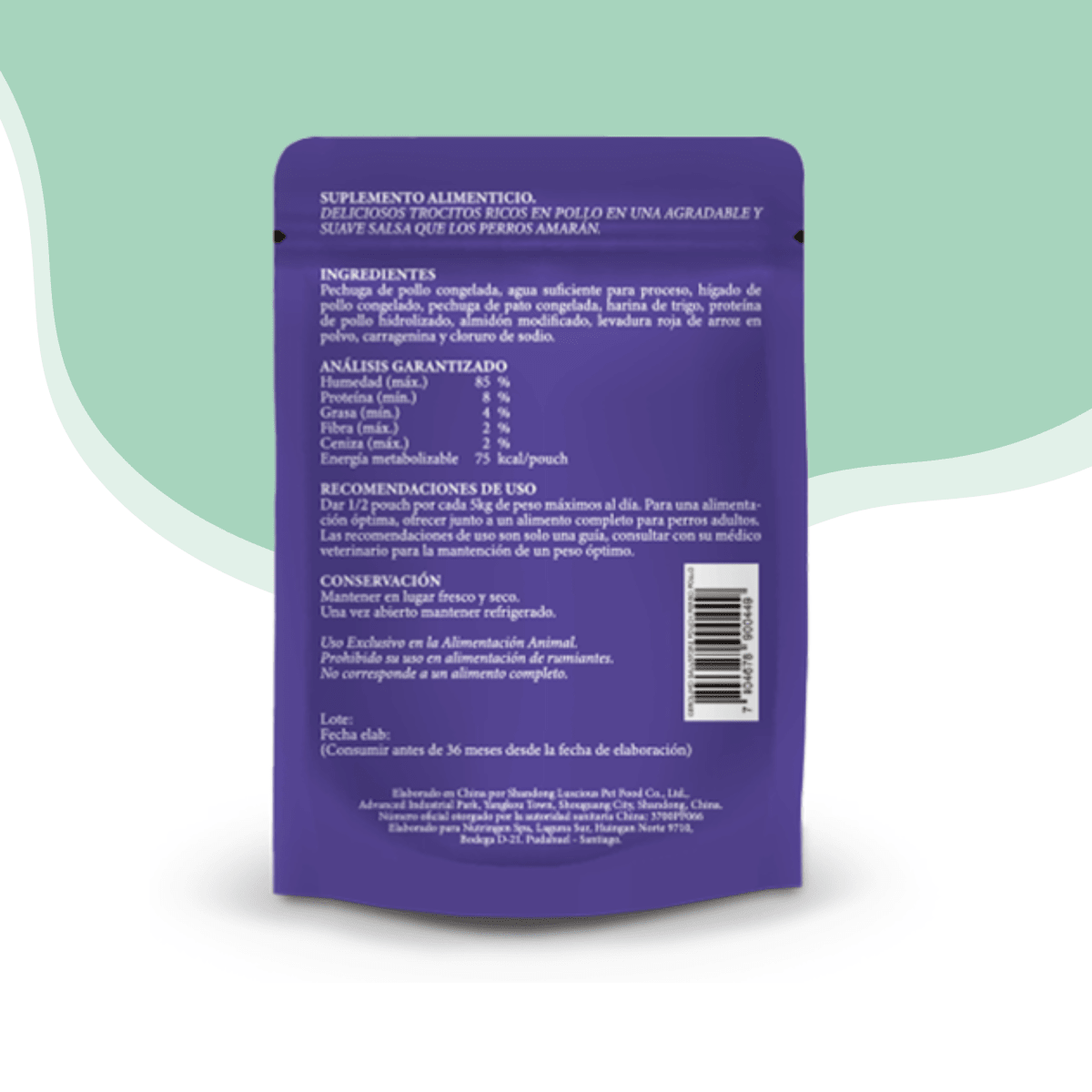 Pouch Salvatore perro sabor pollo 100 gr2