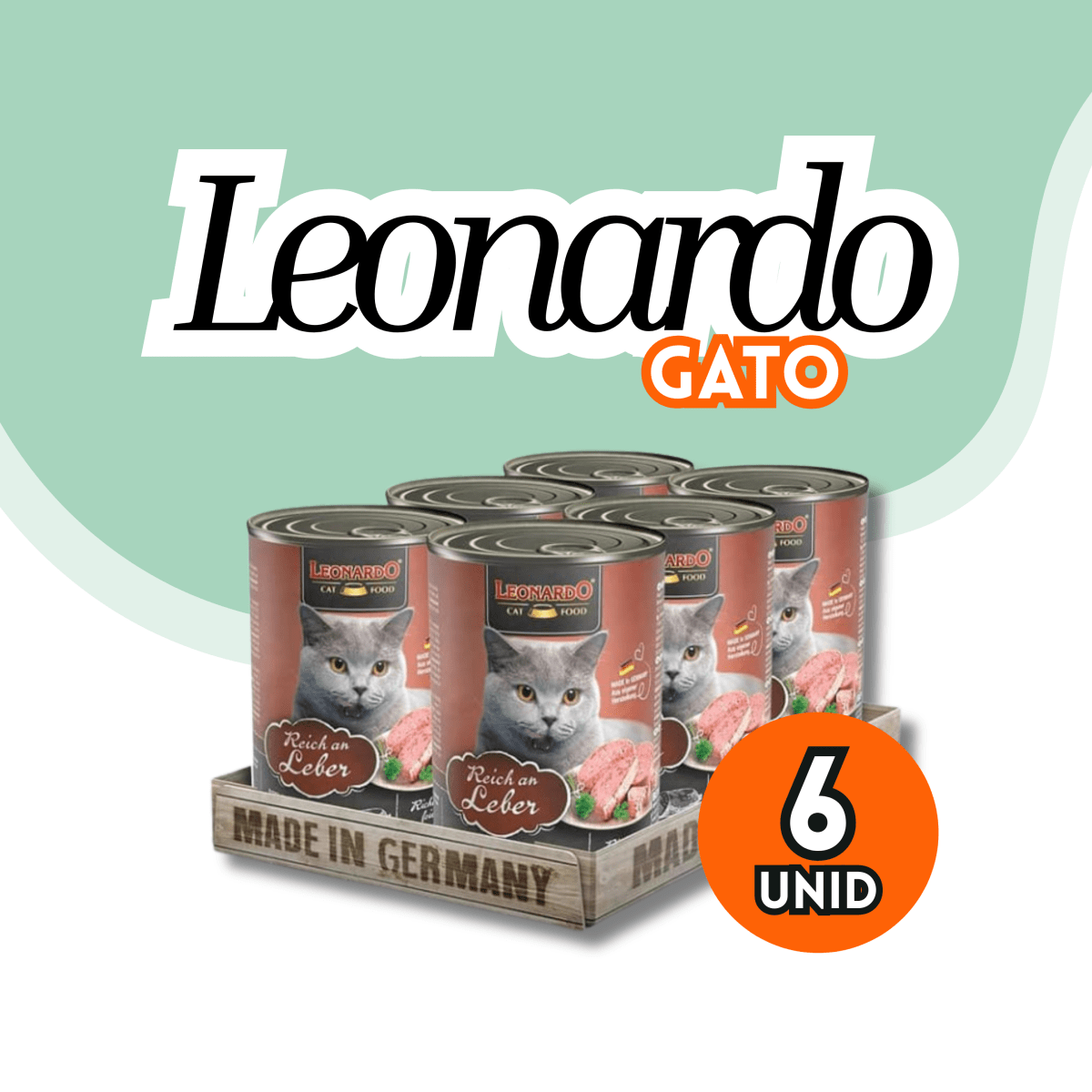 Leonardo gato lata higado 400 gr.2