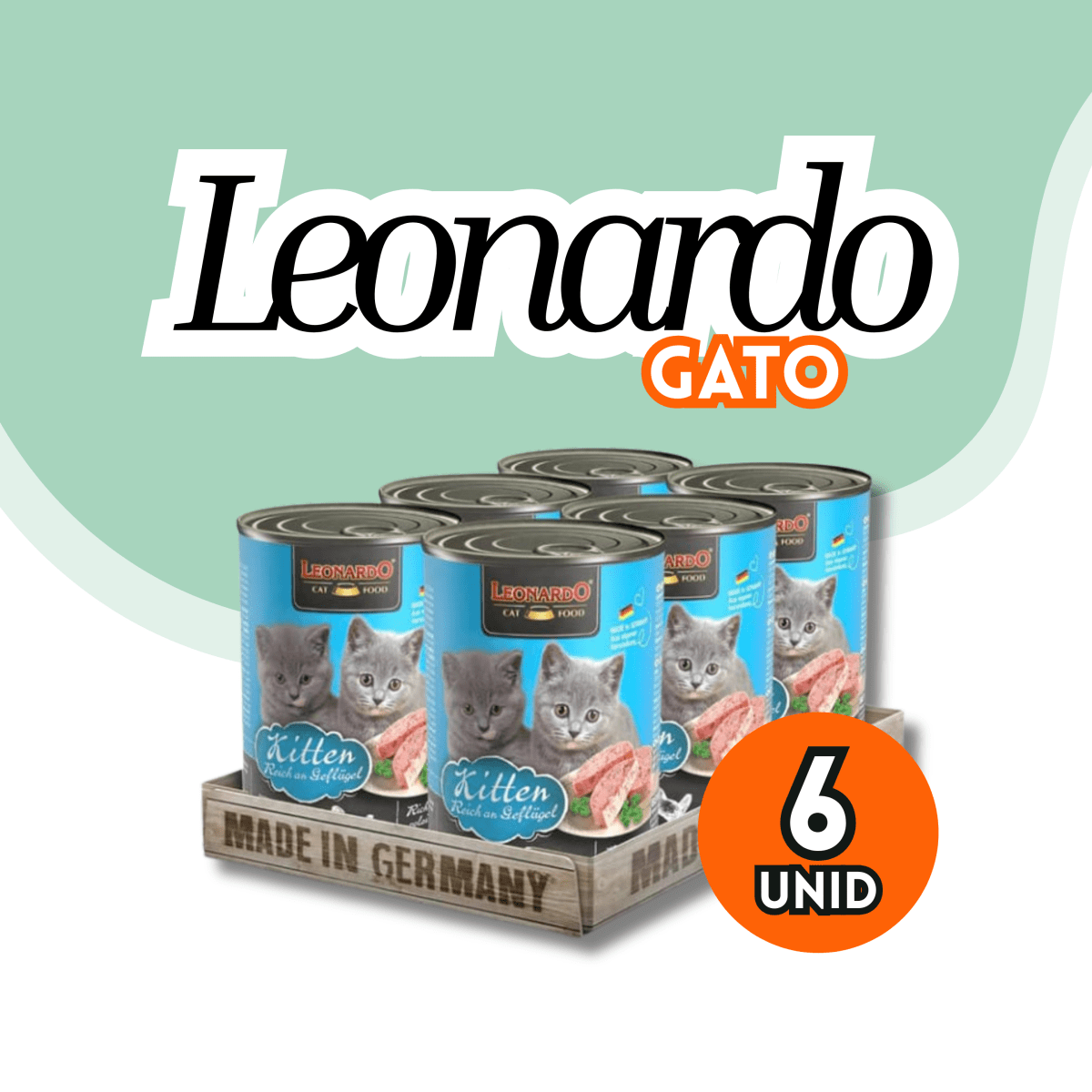 Leonardo gato kitten lata 400 gr.2