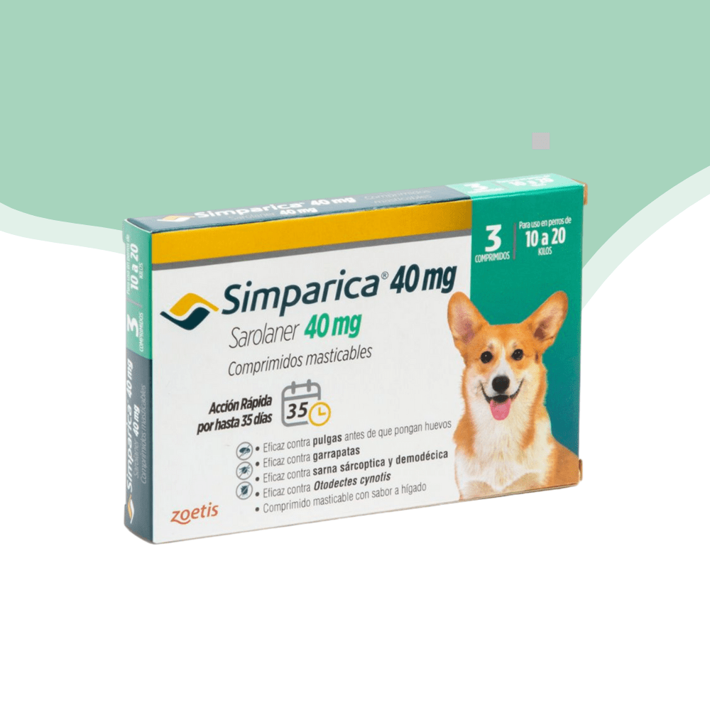 Simparica antiparasitario externo perro 10 - 20 kg1