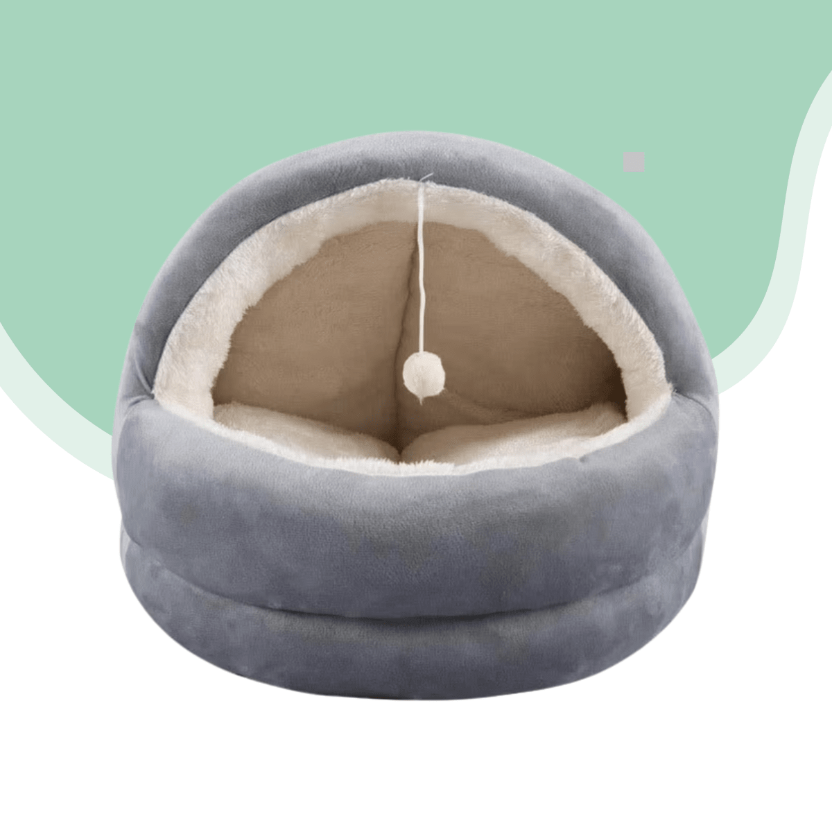 Pawise Cama Igloo gato color gris1