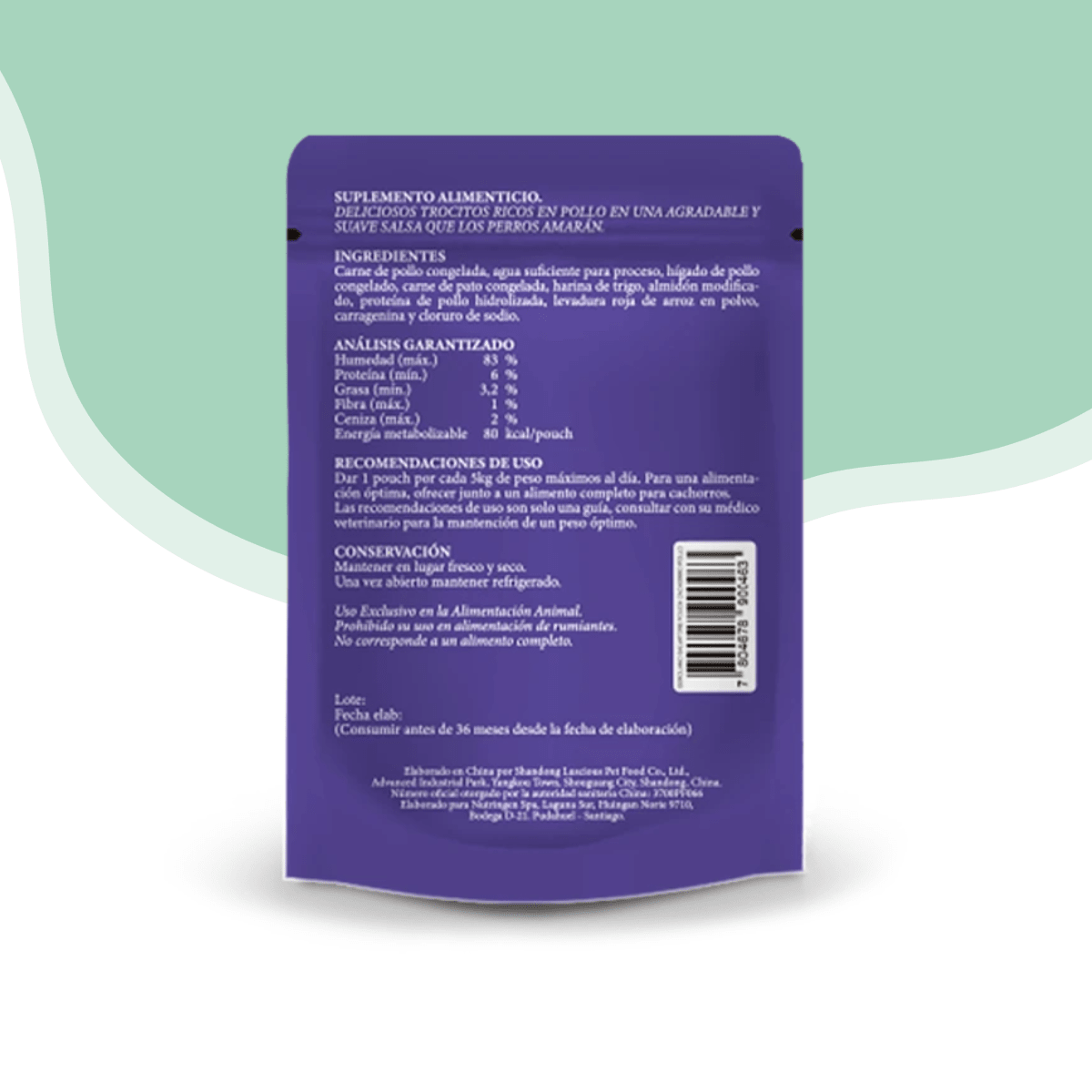 Pouch Gerolamo salvatore perro cachorro pollo 100 gr2