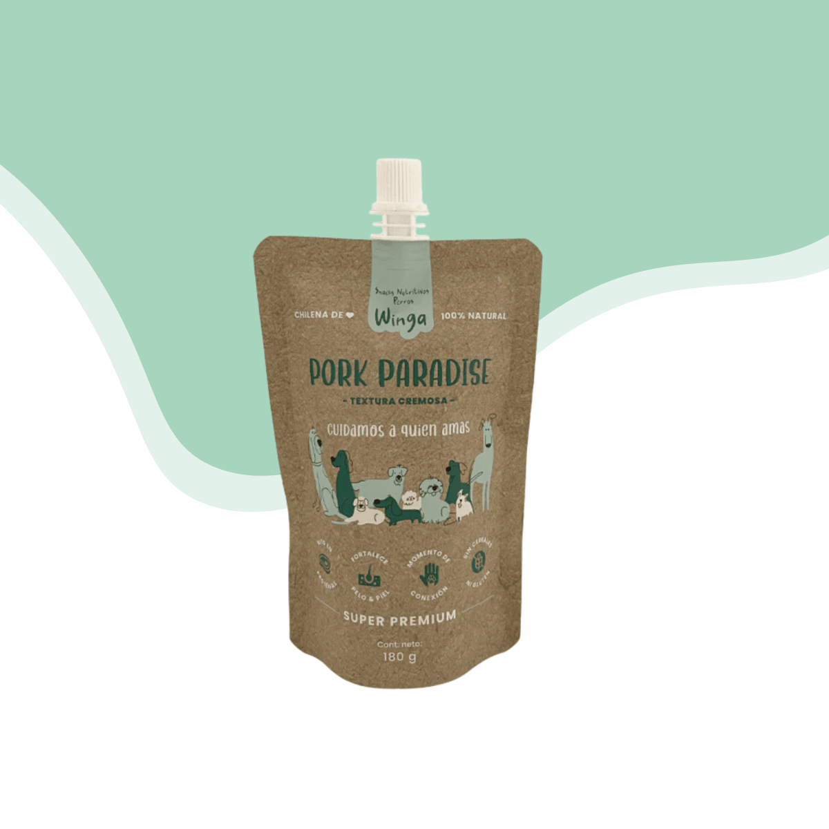 Winga Pouch perro Pork paradise 180 gr1