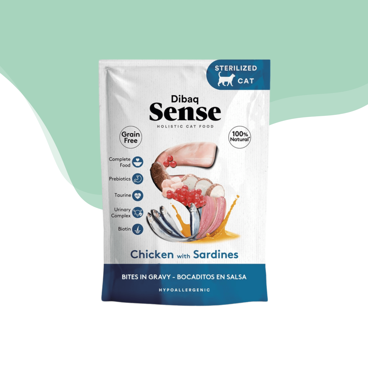 Sense bocaditos en salsa pollo y sardina gato 100 gr1