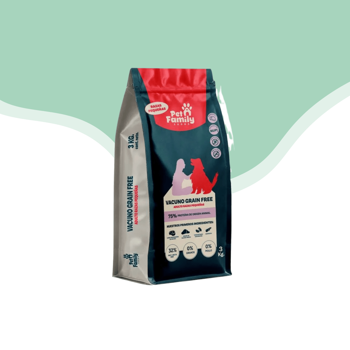 PetFamily perro RAZA PEQUEÑA Grain Free vacuno 3 kg1