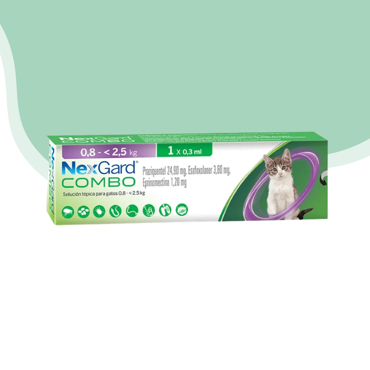 Nexgard combo gato 0,8 - 2,5 kg1