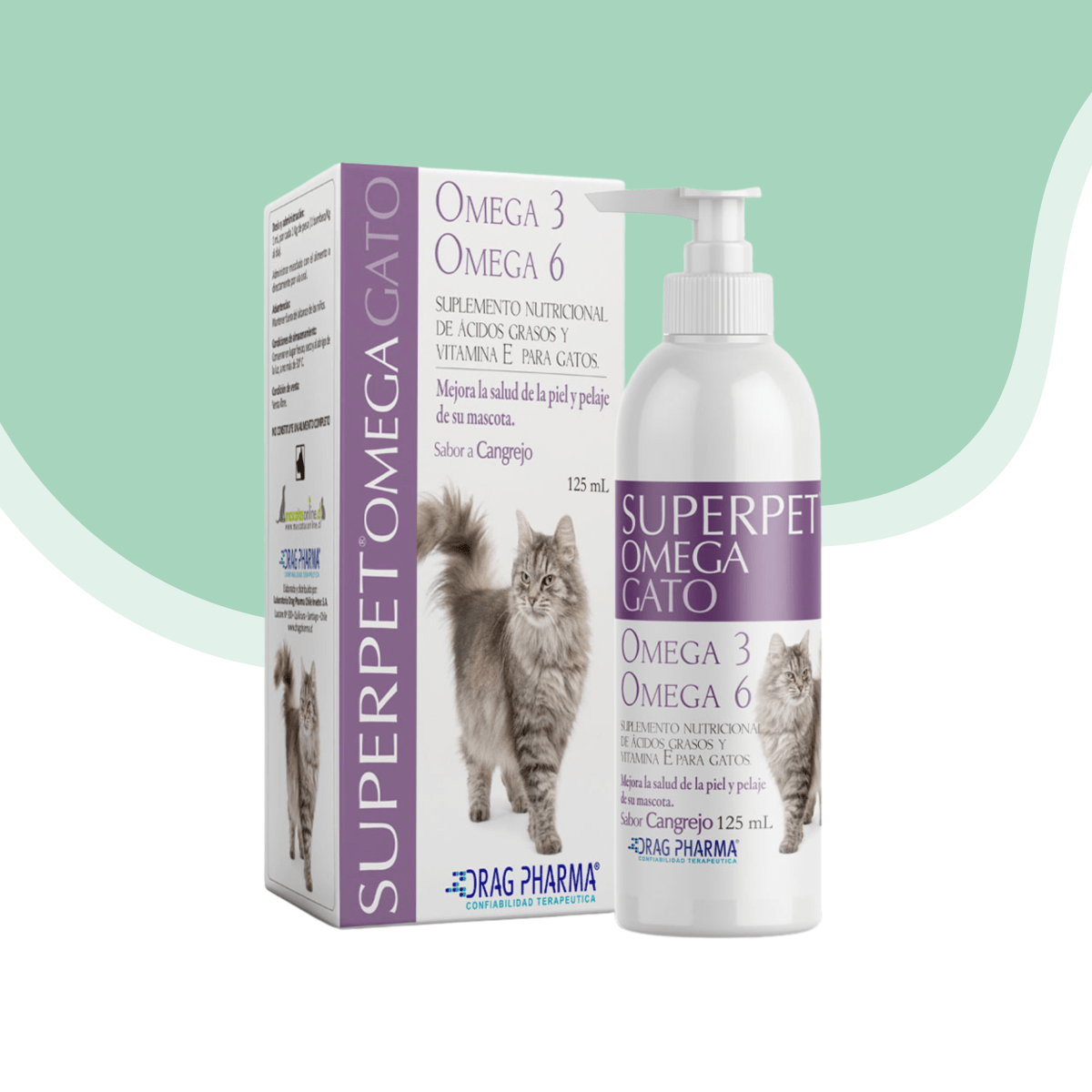 Superpet omega 3-6 gato cangrejo 125 ml1