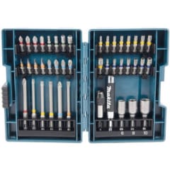 SET DE PUNTAS BITS IMPACT PREMIER + DESARMADOR RACHET 44 PZ MAKITA E-25096