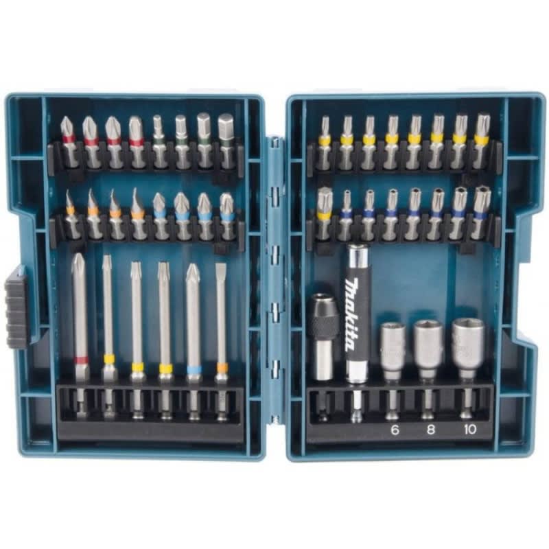SET DE PUNTAS BITS IMPACT PREMIER + DESARMADOR RACHET 44 PZ MAKITA E-250961