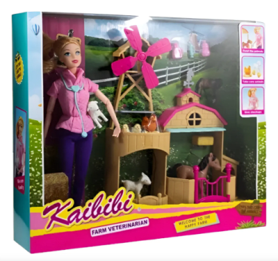 Muñeca Veterinaria con Caballo y Establo – Set de Juego Interactivo1