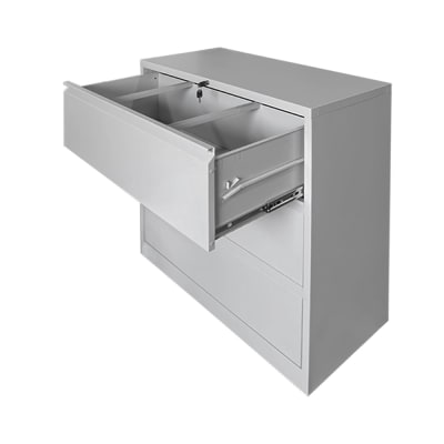 Kardex Metálico Horizontal 3 Cajones con Llave y Antivuelco | Onloop PRO1