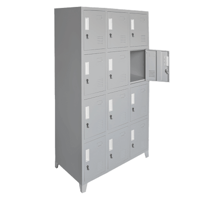Locker Metálico - 3 Cuerpo 12 Puertas con Portacandado | Casillero Onloop PRO1