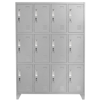 Locker Metálico - 4 Cuerpos 12 Puertas con Portacandado | Casillero Onloop PRO1