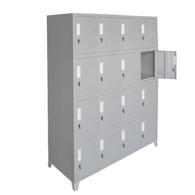 Locker metálico - 4 Cuerpos 16 Puertas con Portacandado | Casillero Onloop Pro1
