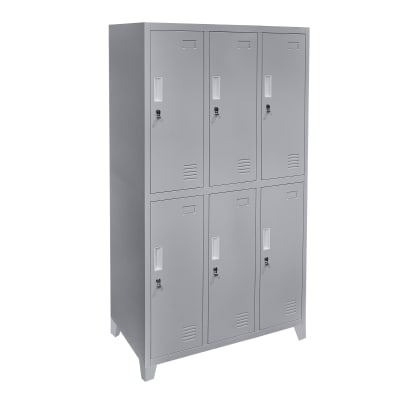 Locker Metálico - 3 Cuerpo 6 Puertas con Portacandado | Casillero Onloop PRO1