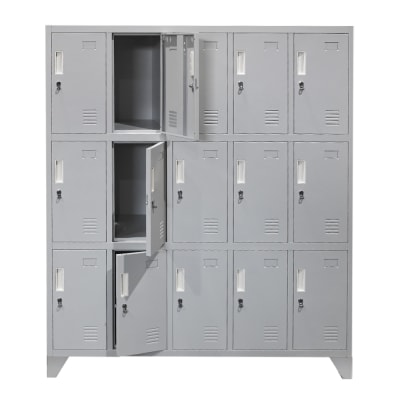 Locker Metálico - 5 Cuerpos 15 Puertas con Portacandado | Casillero Onloop PRO1
