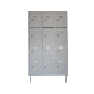 Locker Metálico 3 Cuerpos 12 Puertas | Casillero Nacional2
