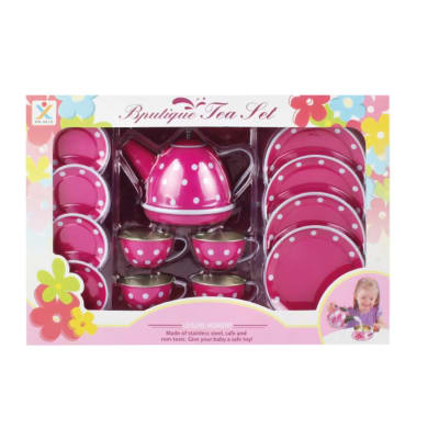 Juego De Tacitas Teteras Platitos Metálicos Set De Té Niñas2