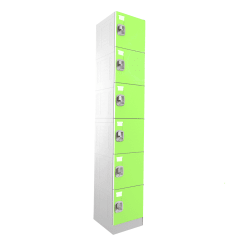 Locker Plástico ABS - 1 cuerpo y 6 puertas