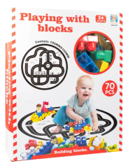 Bloques de Construcción 70 Piezas con Alfombra – Juego Interactivo para Bebés y Niños Pequeños