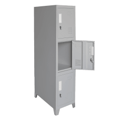 Locker Metálico - 1 Cuerpo 3 Puertas con Portacandado | Casillero Onloop Pro
