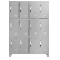 Locker Metálico - 4 Cuerpos 12 Puertas con Portacandado | Casillero Onloop PRO