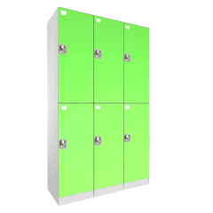 Locker Plástico 3 Cuerpo 6 Puertas – Importado