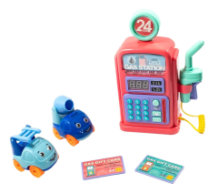 Juguete Gasolinera Estación de Autos – Set Interactivo con Accesorios para Niños y Niñas