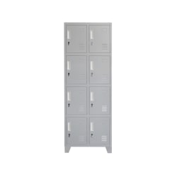 Locker Metálico - 2 Cuerpos 8 Puertas con Portacandado | Casillero Onloop PRO