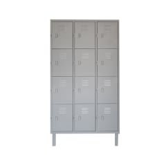 Locker Metálico 3 Cuerpos 12 Puertas | Casillero Nacional
