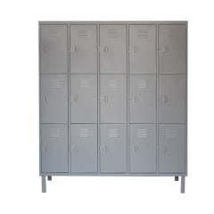 Locker Metálico 5 Cuerpos 15 Puertas | Casillero Nacional