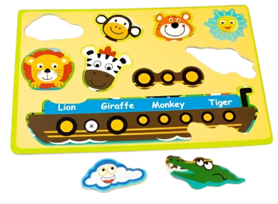 Puzzle Rompecabezas de Madera con Velcro – Didáctico y Seguro para Bebés, Niños y Niñas2