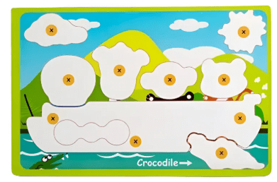 Puzzle Rompecabezas de Madera con Velcro – Didáctico y Seguro para Bebés, Niños y Niñas4