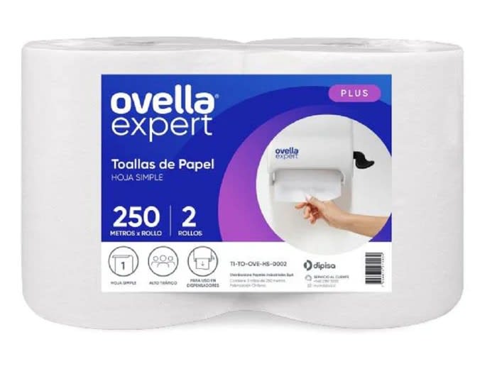 Toalla De Papel Industrial Jumbo Hoja Simple 190 M Hogar2
