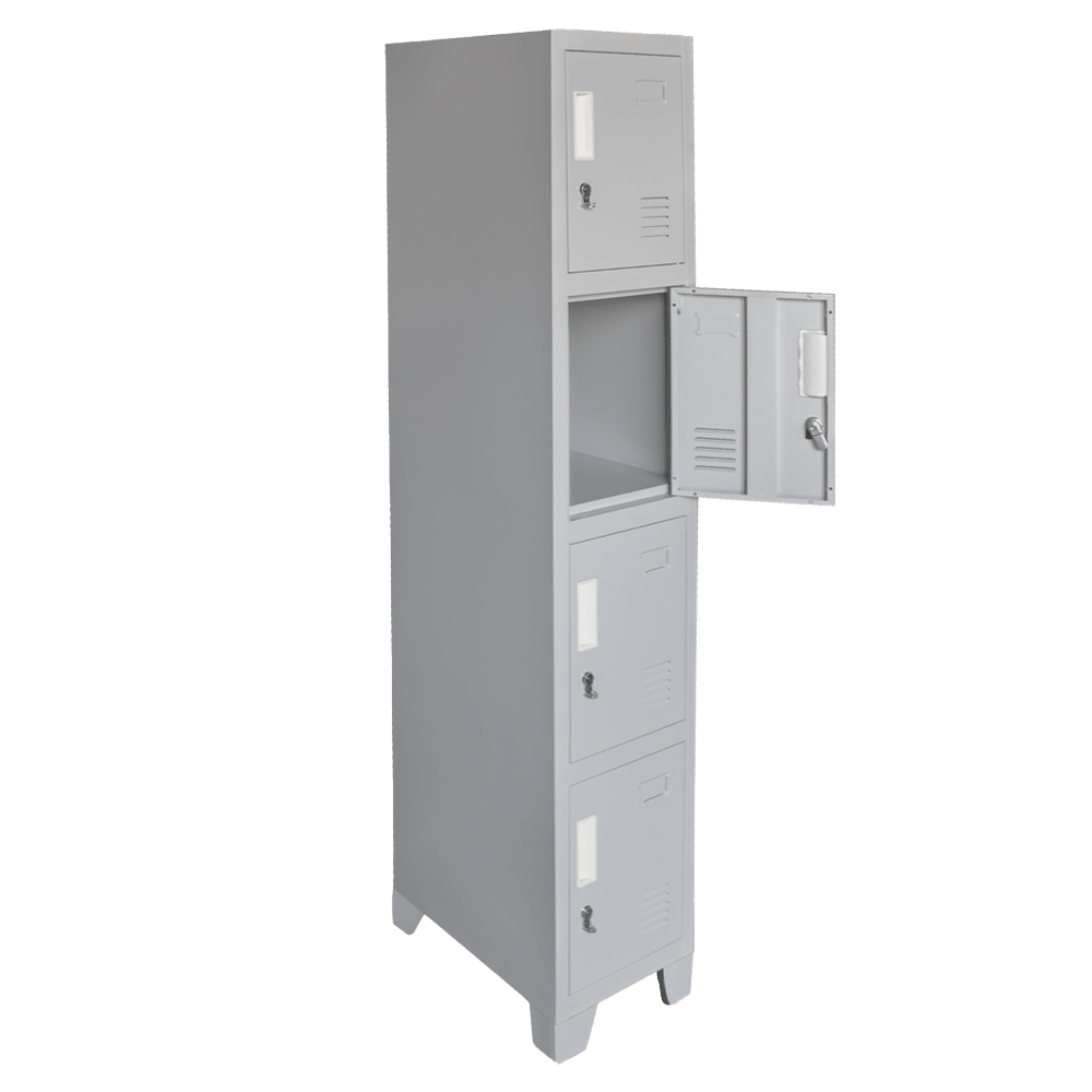 Locker Metálico - 1 Cuerpo 4 Puertas con Portacandado | Casillero Onloop PRO1